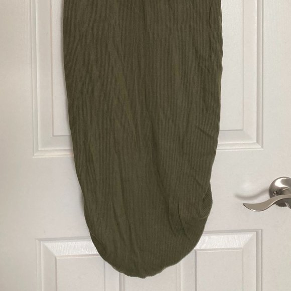 Isabel Maternity Green Ribbed Sleeveless Henley Dress Size M - Picture 3 of 4
